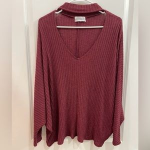 Urban Outfitters Oversized Maroon Top Small